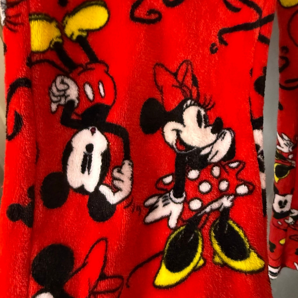 Disney Mickey & Minnie Mouse Plush Fleece Pajama Lounge Pants – Red – Size S (4– - Picture 3 of 5